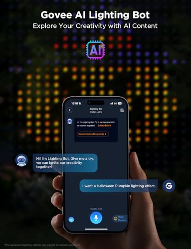 Govee Curtain Lights 2, 520 LEDs, Smart LED Curtain Light with DIY GIF AIGC, Non-Splicable, RGBIC Color Changing Holiday Lights for Indoor Outdoor Bedroom Window Decor, IP65 Waterproof, 4.9×6.6ft image 5