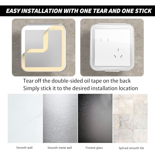 Schalter Abdeckung Steckdosenabdeckung, Typ 86 Flip Steckdose Abdeckung, Hauchdünn Selbstklebend Wasserdicht Steckdosenschutz Abdeckungen für Badezimmer, Zuhause, Draußen, Transparent, 4 Stück