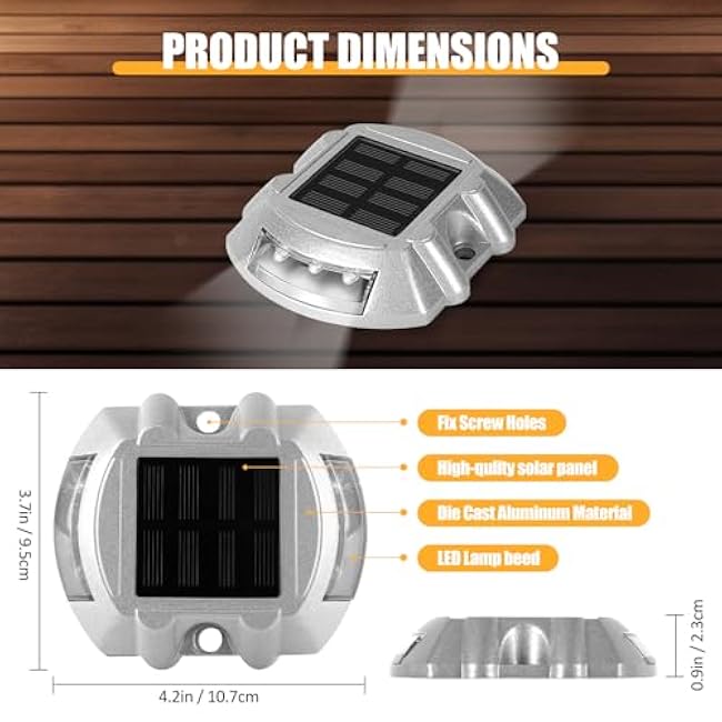 Solar Pathway Lights LED Bright White Solar