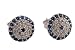 Nazar Turkish Handmade Jewelry Evil Eye Style Round Cut Sapphire Topaz 925 Sterling Silver Stud Earrings