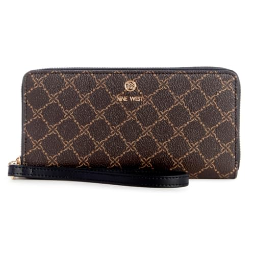 Image of Nine West Women's Lockup 9 Zip Around Wallet With Wristlet