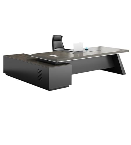 LUZZILE Deask Boss オフィスデスク プレジデントデスク シンプル モダン 雰囲気 オフィス家具 エグゼクティブマネージャーデスク エルゴデスク(180×80×75cm)