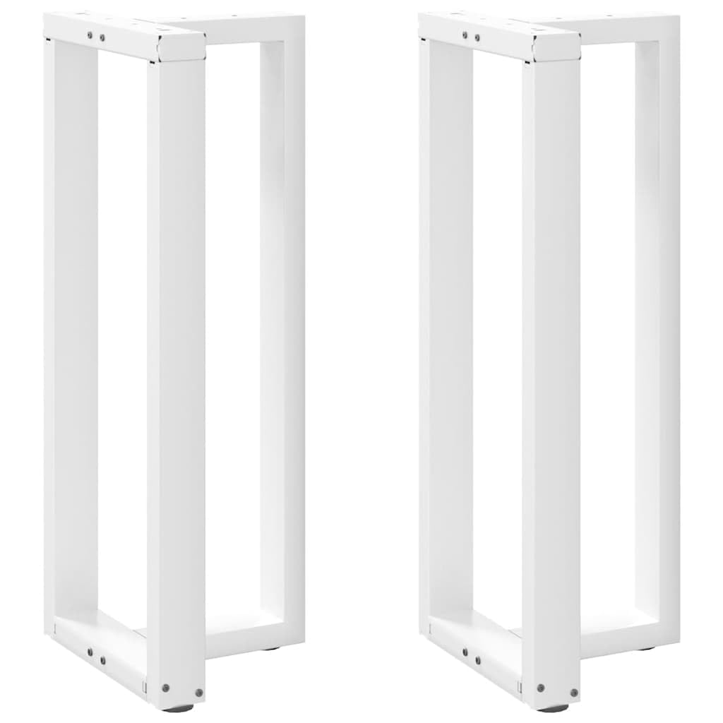 Patas de mesa de bar en forma de T, 2 unidades, color blanco, 40 x 35 x (100 – 101), de acero, altura regulable, con patas niveladoras, patas de metal robustas, para cocina, bar, comedor