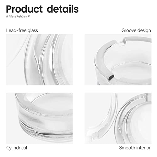 Ashtrays For Cigarettes Corgi Bone Crystal Glass Ash Tray Smoking Ashtray Holder For Home Hotel Office Table Top #TOP6