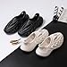 Foam Runners for kids Girls Boys Cloud Slides Sandals Casual Sneakers Running Shoes Pillow Kid's Beach shoes Big Kids Lightweight Non-Slip Classic Little Kids Indoor Outdoor (Black-5 Big kid)