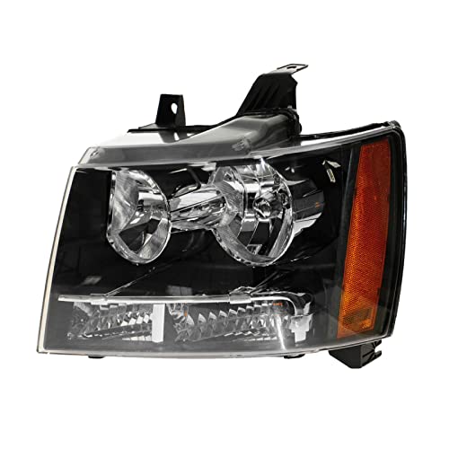 Image of TRQ Driver Side Headlight Assembly Compatible with 2007-2013 Chevrolet Avalanche 2007-2014 Suburban 1500 Suburban 2500 Tahoe GM2502263