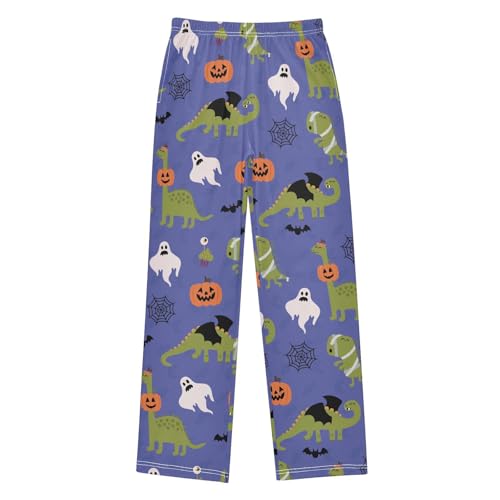 Boys' Pants Cute Dinosaur Halloween Long Bottoms Jogger Pants Elastic Waist Trousers with Pockets S-XL