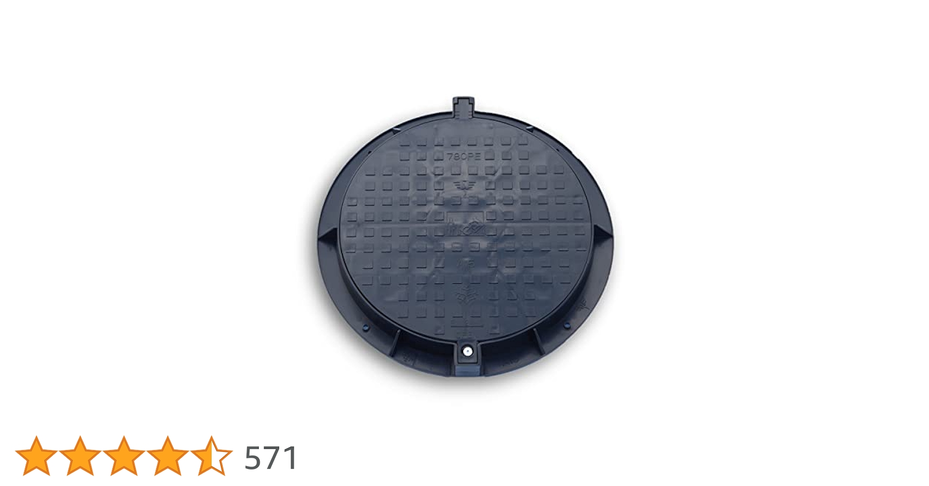 Couvercle Regard Plastique Varile Ø780mm - Charge 1.5 Tonnes - Noir Antidérapant - Sécurité Enfants