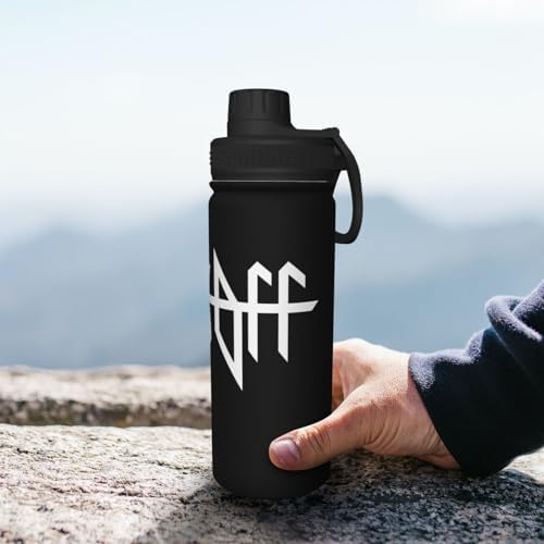 Miniatura 6 de Botella de agua deportiva aislada de acero inoxidable de 18 onzas, termo aislado de doble pared de fruta Fuck Off, frasco térmico