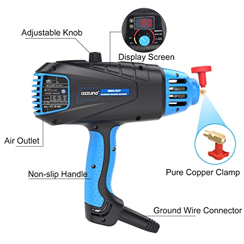 AZZUNO Handheld Stick Welder, 90Amp 110V Portable Handheld Arc Welding Gun, Mini MMA Welder Machine