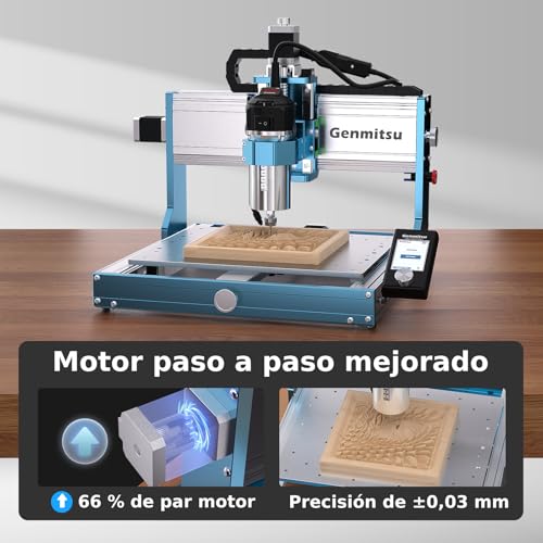 Miniatura 4 de Genmitsu 3030-Prover Max Cnc Router Machine Con Guía Lineal Y Movimiento De Husillo De Bolas, Alcanza 0.05mm De Precisión Para Aluminio Metálico De Alta Precisión, Soporta Kit Rotativo De 4to Eje