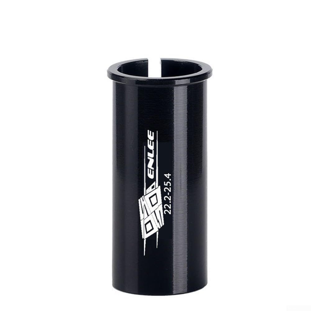 Heavy Duty Bike Seatpost Reducer Shim Adapter Sleeve Aluminum Alloy for 25.4mm to 28.6mm or 27.2mm to 31.6mm Seat Tube Fit Black(22.2-25.4)