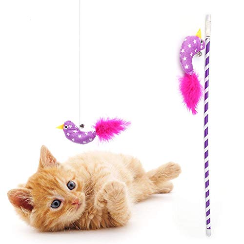 Junlucki Brinquedo caçador de gatos, brinquedo suave para gatinhos, brinquedo interativo durável, ca