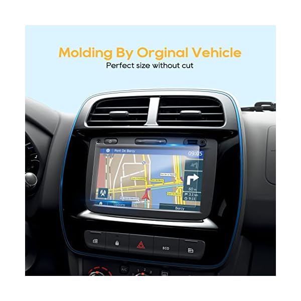 LFOTPP [2 StÃ¼ck] Kompatibel mit Dacia Spring Electric 2022 2023 7" Multimedia System Schutzfolie, 7 Zoll Nano Anti-Fingerprint Navigation Displayschutzfolie Anti-Kratzen – Bild 3