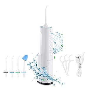 Waterflossers voor tanden, YOUNGDO Waterflosser 360ML Draagbare Orale Irrigator Draadloze Water Pick Tanden Cleaner, 4…
