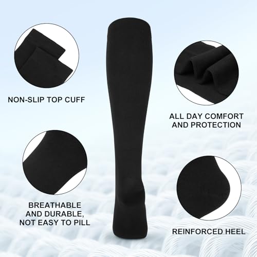 Plus Size Compression Socks for Women Men Wide Calf L/XL-5XL (15-20mmhg) Knee High Socks Support Compression Stockings for Nurses and Flying - Image 4