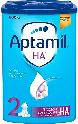 Bild von Aptamil HA 2 – Anschlussnahrung nach dem 6. Monat, Mit Omega 3 & 6, DHA, ARA & ALA, Nur Laktose, Ohne Palmöl, Babynahrung, Milchpulver, 1x 800g