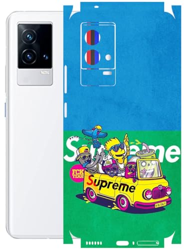 Image of AtOdds - Full Body Back Screen Guard Protector Film - Lamination Wrap Skin Sticker Compatible with IQOO 9 | Scratchproof Matte Finish (Simps)