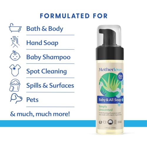 Motherlove 99310 Baby & All Soap (Variety Pack, 3.4Oz) Travel Size Gentle Foaming All-Purpose Castile Soap Made thumb #2