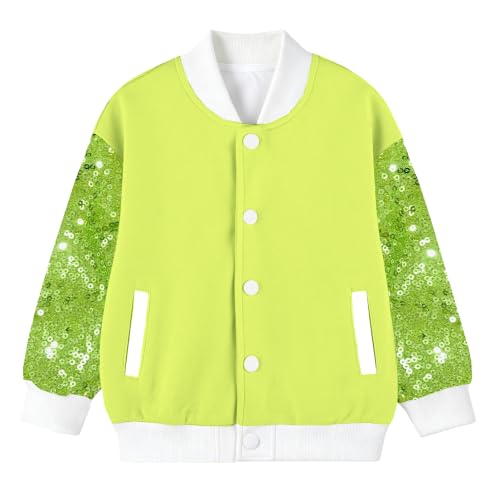 Image of Cromoncent Kids Varsity Baseball Bomber Jacket Uniform Unisex Boys Girls