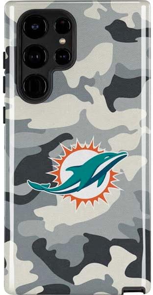 Skinit Impact Phone Case Compatible with Galaxy S25 Ultra - Officially Licensed NFL Miami Dolphins Distressed- Aqua Design