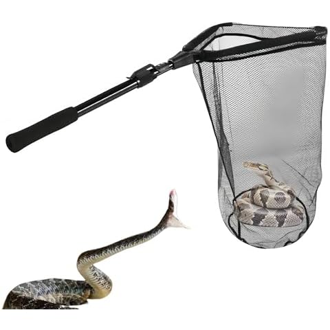 V-CHEETONG Snake Capture Net with Telescopic Handle, Tools for Handling Snakes and Reptiles Removing and Catching Place Snakes Into The Net Bag Cover