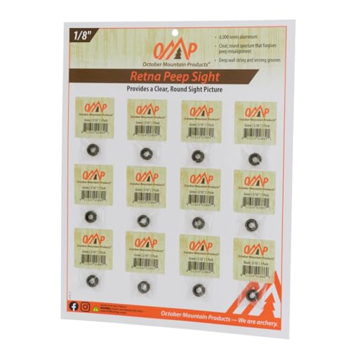 October Mountain Retna Peep Sight Green 1/8in. 12pk.