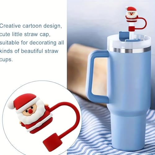 6 tapas navideñas para pitillos con diseño festivo miniatura 7
