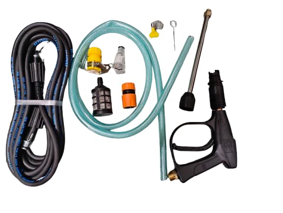 Image of Lion Li-2000 High Pressure Car Washer, 1800W Induction Motor, 160 Bar, 10 L /min Flow, Portable with 8M Hose, Pressure Gun, Foam Bottle for Home and Bike Cleaning