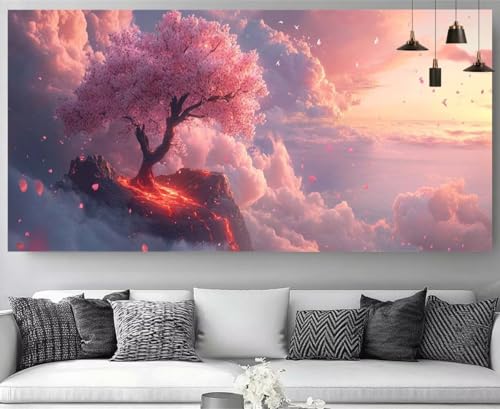 Kit broderie diamant japonais paysage géant 70x210cm DIY