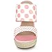 Allegra K Women's Platform Polka Dots Heel Espadrille Light Pink Wedge Sandals 7 M US