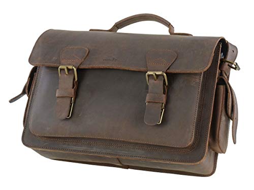 Ruitertassen Fototasche Leder groß Kameratasche Ranger braun Umhängetasche Classic aus starkem robustem Sattelleder – Bild 3