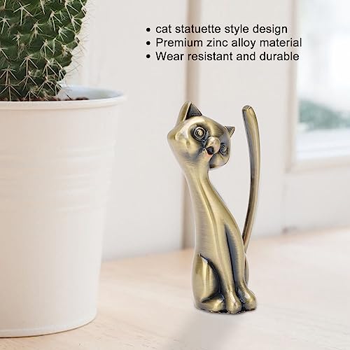 Support de bague en forme de chat, une statuette rétro idéale pour offrir
