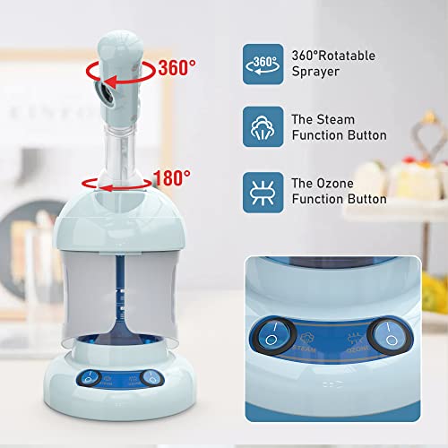 Facial Steamer - Nano Ionic Face Steamer With 360° Rotatable Sprayer, Professional Facial Steamer For Deep Cleaning - Portable For Home And Salon Use #TOP3