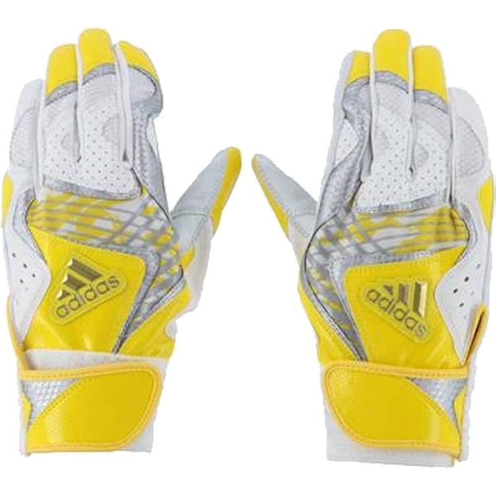 adidas - アディダス　バッティンググラブ　ホワイト/ゴールドメット Mサイズ アディダス（adidas）（メンズ）バッティング用グローブ 野球