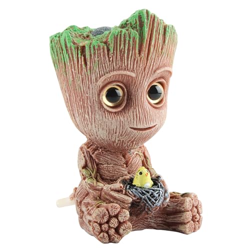 XiXiRan Aquarium Deko Groot, Sprudelstein für Aquarium Groot, Aquarium Luftstein Deko, Aquarium Blubber Deko, Aquarium Sauerstoff Ausströmerstein, Baby Groot Aquarium Dekoration