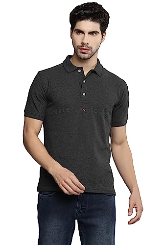 Image of Allen Cooper Solid Pure Cotton Polo Tshirts for Men