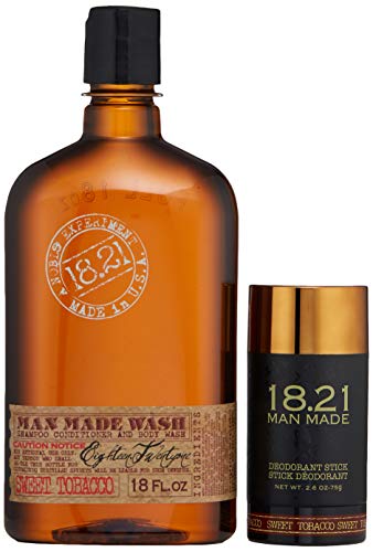 18.21 Man Made Gift Set Duo - Wash & Deodorant Stick, Sweet Tobacco