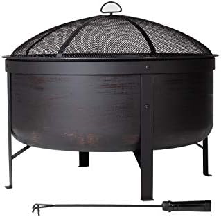 Amazon Basics Round Fire Pit - 30-Inch, Brushed Copper