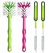 Produktbild 4er Pack Spülbürste - Bürste Reinigungsbürste für Mixbehälter und Messer - Ideales Zubehör zum Reinigen von Küchenmaschinen (1x Grün/ 1x Pink/ 2X Grün)