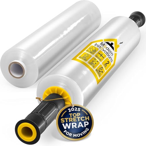 Modern Innovations 15 Inch Clear Stretch Wrap Roll with Handles
