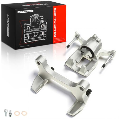 Image of A-Premium Rear Right Passenger Disc Brake Caliper with Bracket | Compatible with Ford Models - For F-150 F150 2018-2020, Fits model with Electronic Parking Brake