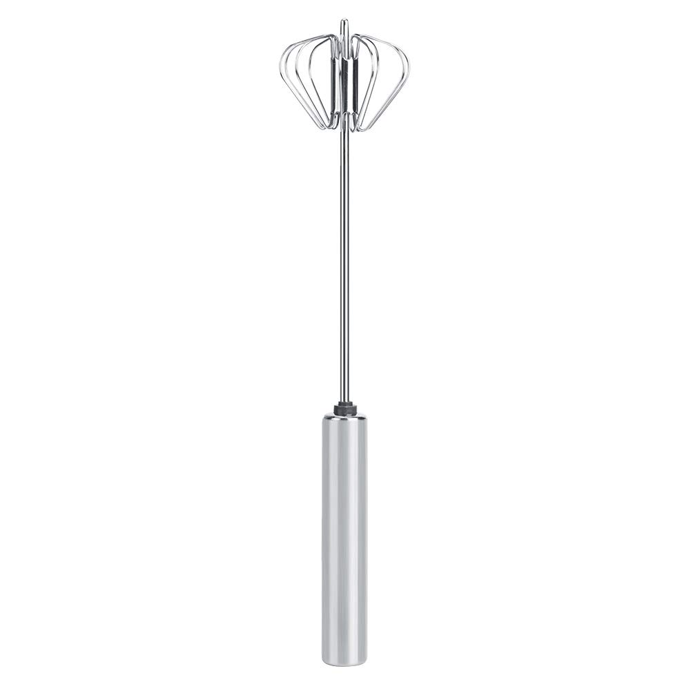 Restokki Household Stainless Steel Semi - Automatic Egg Beater Cream Mixer Blender Kitchen Utensil 34x7cm