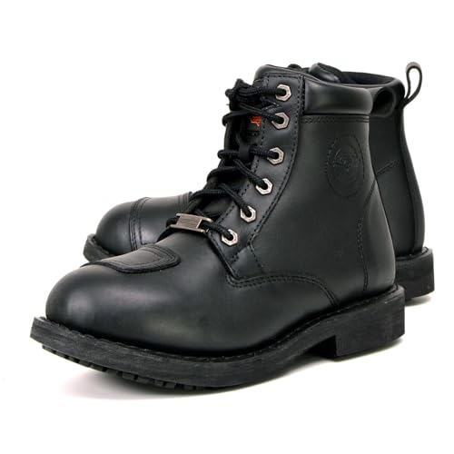 Milwaukee Leather Women's Premium Leather Classic Motorcycle Riding Boots Lace-Up Shoes MBL9322 MBL93234