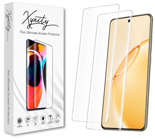 Image of Xynity Ultra Curved UV Tempered Glass for Realme 16 Pro+ / 15 /15 Pro (Pack of 2) - Full Curved Screen Coverage with Easy Installation Kit