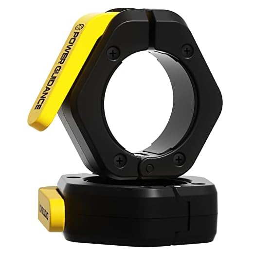 POWER GUIDANCE Barbell Collars Barbell Clips,2 inch Olympic Barbell Clamps,Non-Slip Weight Clamps Quick Release Barbell Collar for Workout Weightlifting, Gym Equipment Accessories