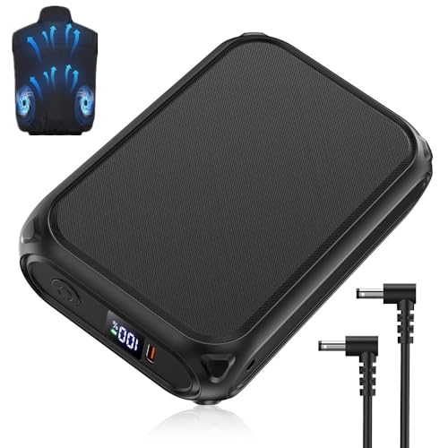 [FODEGO] 空調作業服 モバイルバッテリー 空調ベスト バッテリー 30000mAh DC7.4V高出力 5V2A USB安定出力&ファン空調作業服専用 バッテリー モバイルバッテリー 急速充電 空調ウェア バッテリー 昇圧ファン対応 PSE認証済 作業服電池 暑さ対策 男女兼用の商品画像（Amazon）