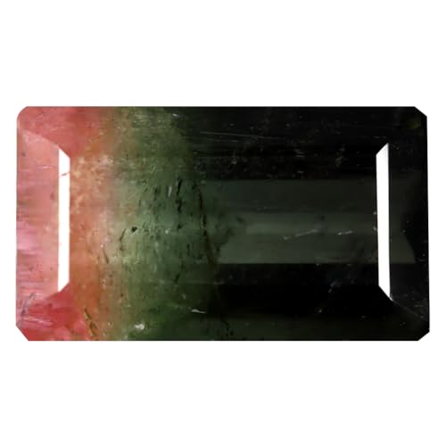 Tourmaline pastèque 4.87 ct pierre précieuse brute du Brésil non traitée 14x8 mm