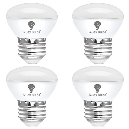 4 Pack R14 LED Bulb 4W E26 Base Mini Reflector Floodlight Light Bulb Dimmable 4000K Cool White - 40W Equivalent - Mini Light Bulbs, Short Light Bulbs, Curio Cabinet Light Bulb, R14 Bulb Flood Light by Bluex Bulbs - Used condition - US$10.74
