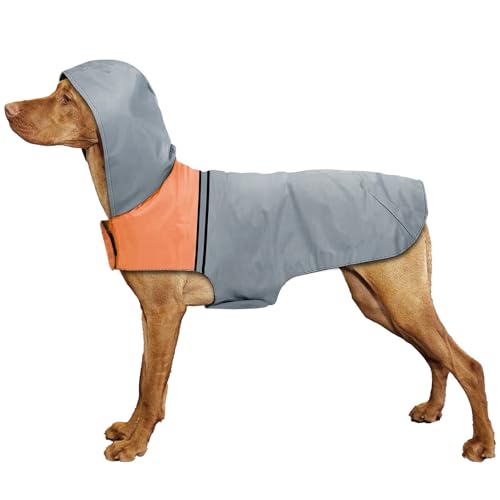 Impermeable para Perros con Capucha y Tiras Reflectoras (Large)